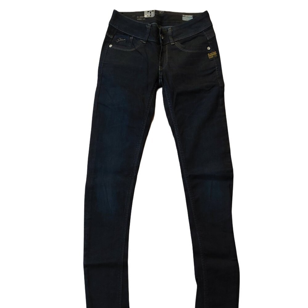Retro Vintage G-Star Raw Lynn Skinny Comfort Comet Denim Jeans Pants Sz 25 NWT
